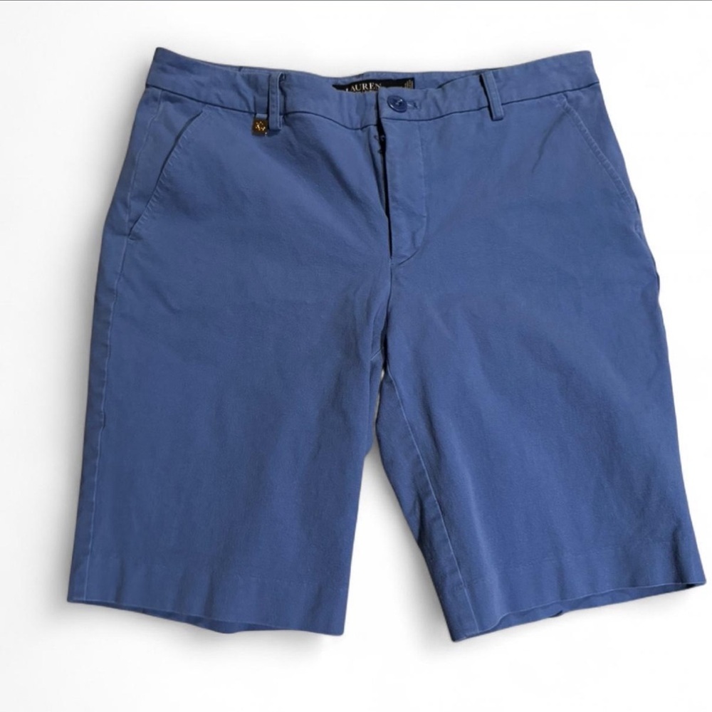 Ralph Lauren Classic Blue Flat Front Shorts